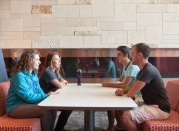 Students use the new library